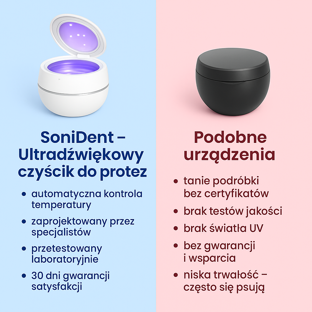 SoniDent – Ultradźwiękowy czyścik do protez